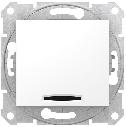 Выключатель с подсветкой без рамки Schneider Electric Sedna 1-кл. белый фото Выключатель с подсветкой без рамки Schneider Electric Sedna 1-кл. белый картинка